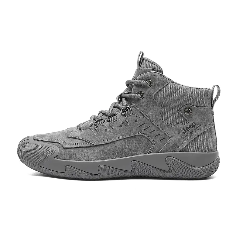 Jeep Mid Top Hiking Shoes Men's Gray