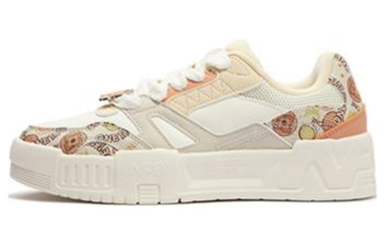 361° Cushioning Wear-Resistant Low-Top Skateboard Shoes Women's Milk White