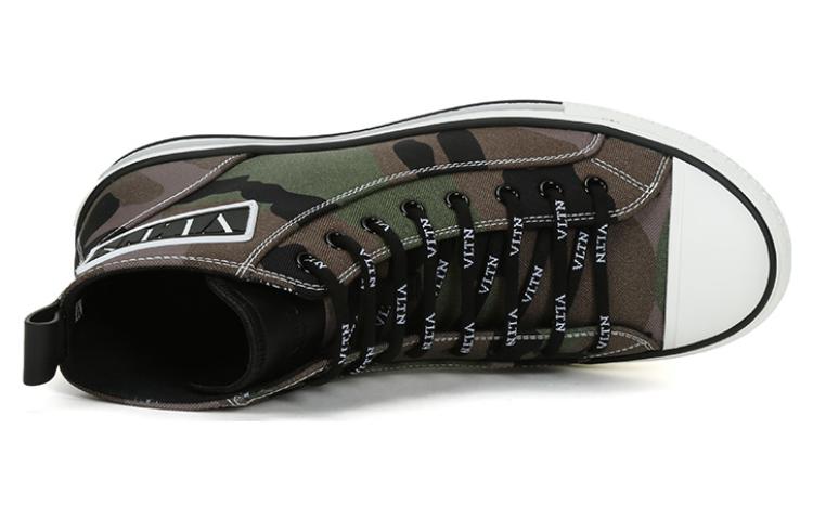 Valentino Giggies High Top Stylish Skateboarding Shoes Men's Army Green