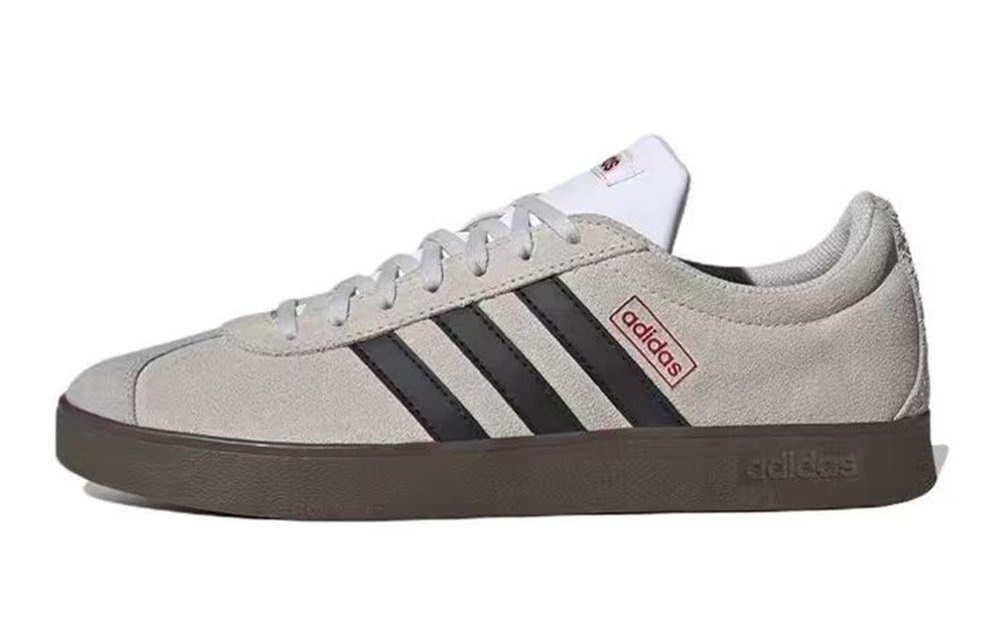 Adidas Neo VL Court 2.0 Anti-Slip Wear-Resistant Low-Top Skateboard Shoes Unisex White Red