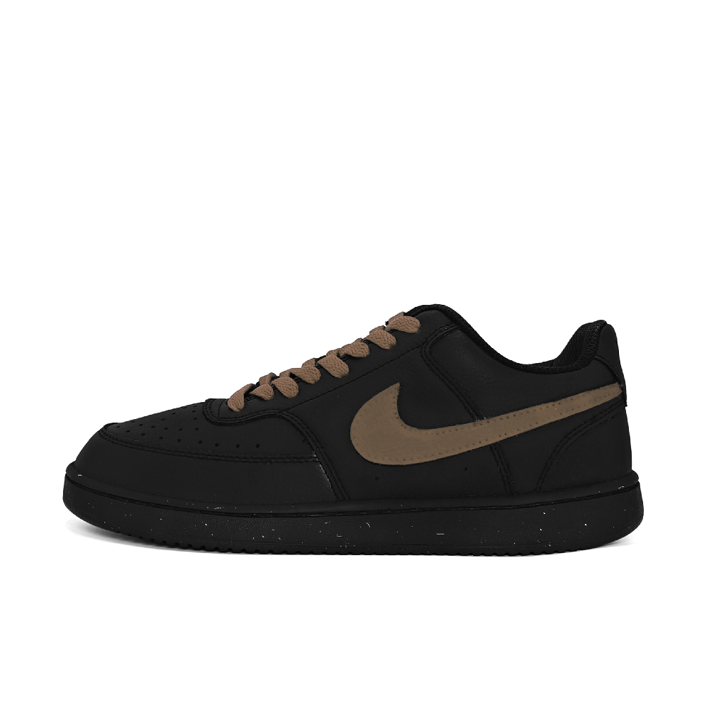 Nike Court Vision Anti-Slip And Wear-Resistant Lightweight Low-Top Skateboard Shoes Unisex Black Light Brown