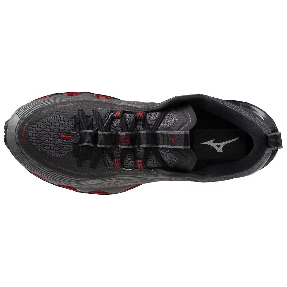 Mizuno Wave Prophecy 13 Dark Grey Red