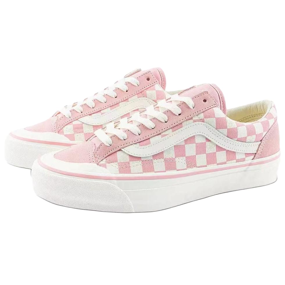 Vans Old Skool Anti-Slip Wear-Resistant Low-Top Canvas Shoes Unisex Pink White