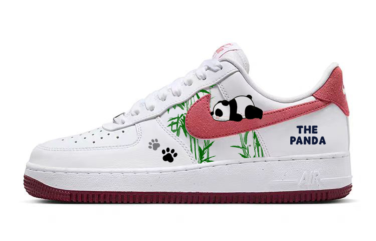 Nike Air Force 1 Skateboard Shoes Women's Low-Top Red/White