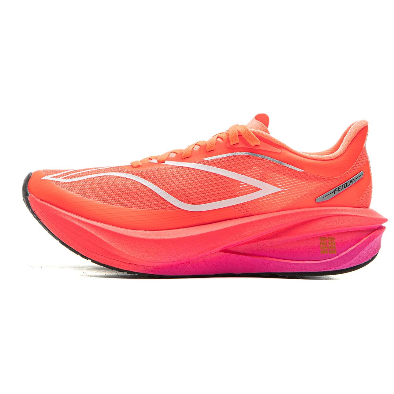 LINING Feidian 5 Challenger Running Shoes Women's Low top Fluorescent Flame Orange
