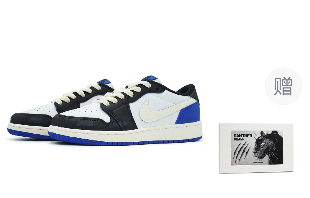 Jordan Air Jordan 1 Low Top Vintage Basketball Shoes Women's Blue White