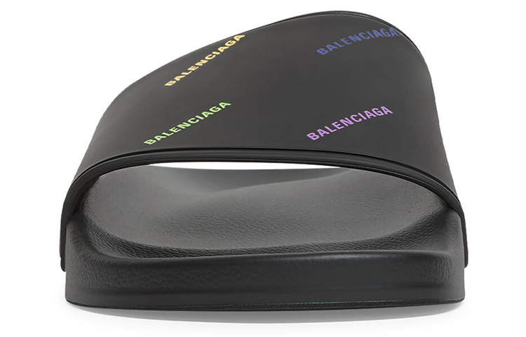 Balenciaga Pool Slide Slip Resistant Slide Slippers Women's Black