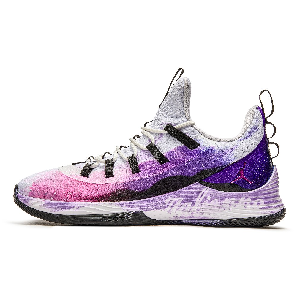 Jordan Air Jordan 2 Free Panda Wilderness Star Sea Slip-Resistant Low-Top Vintage Basketball Shoes Men's Pink Purple