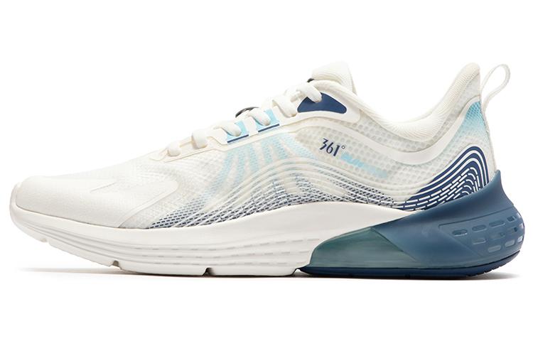 361° Anti-Slip And Wear-Resistant Lightweight Low-Top Running Shoes Men's White Blue