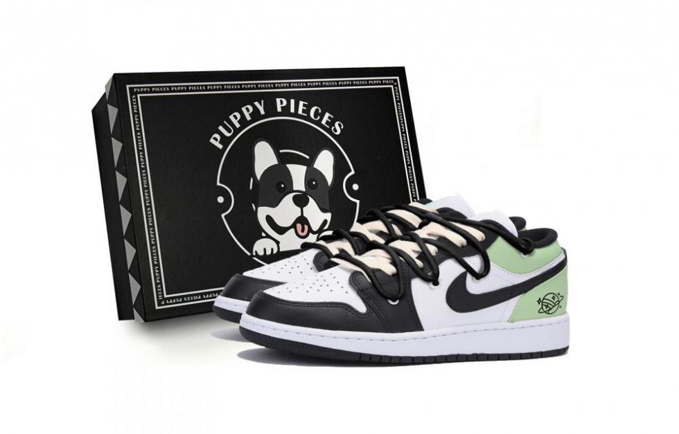 JORDAN Air JORDAN 1 Vintage Basketball Shoes Men Low Top Black/Green