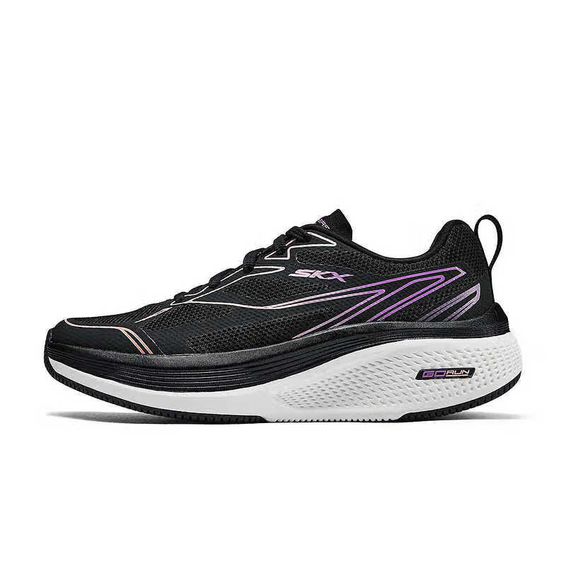 Skechers WOMEN'S GO Series Breathable Support Rebound Low-Top Casual Running Shoes Women's Black Purple