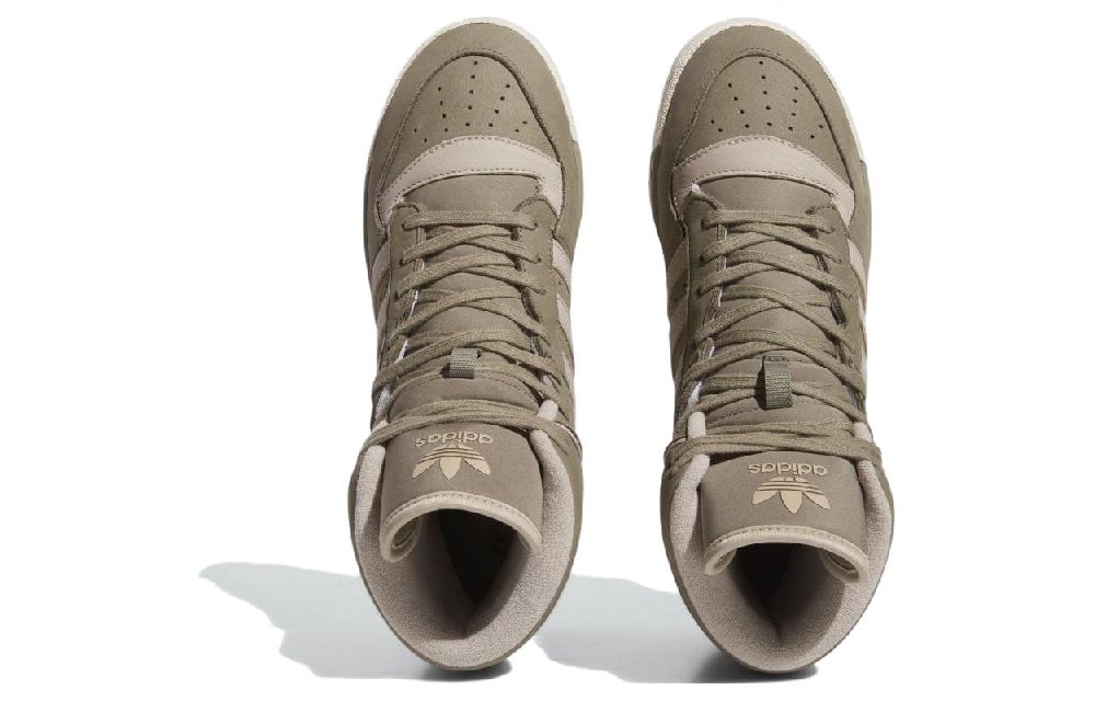 Adidas Originals Rivalry High Slip Resistant Shock Absorbers High Top Skateboard Shoes Men's Gray Green