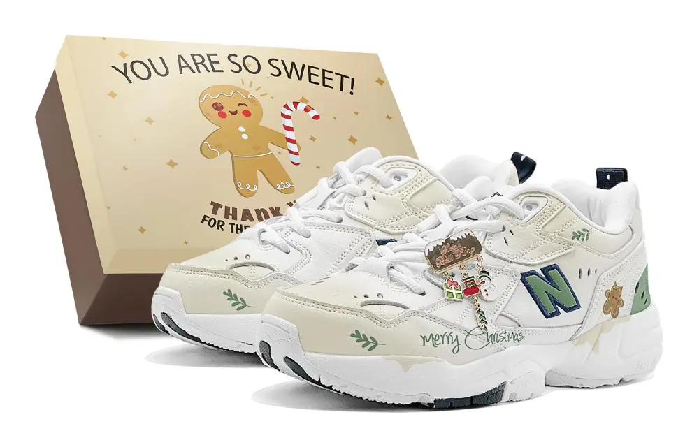 New Balance NB 608 V1 Anti Slip Wear Resistant Low Top Training Shoes Women's Beige White Green