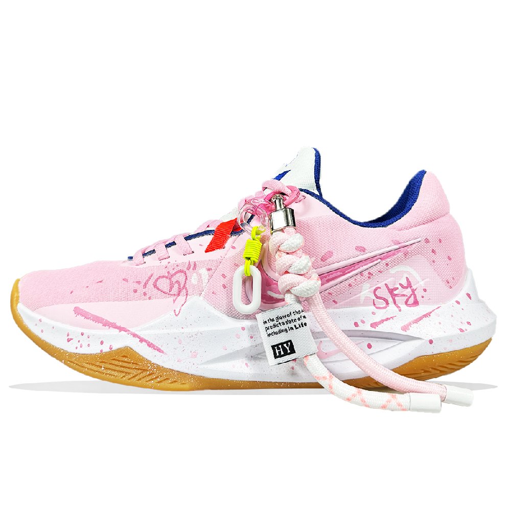 Nike Precision 6 Anti Slip Wear Resistant Low Top Basketball Shoes Men's Pink