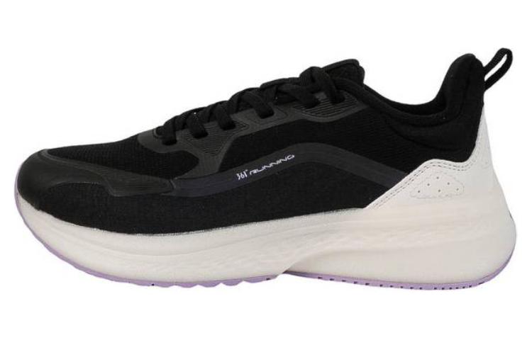 361° Cushioning Wear-Resistant Low-Top Running Shoes Women's Black White