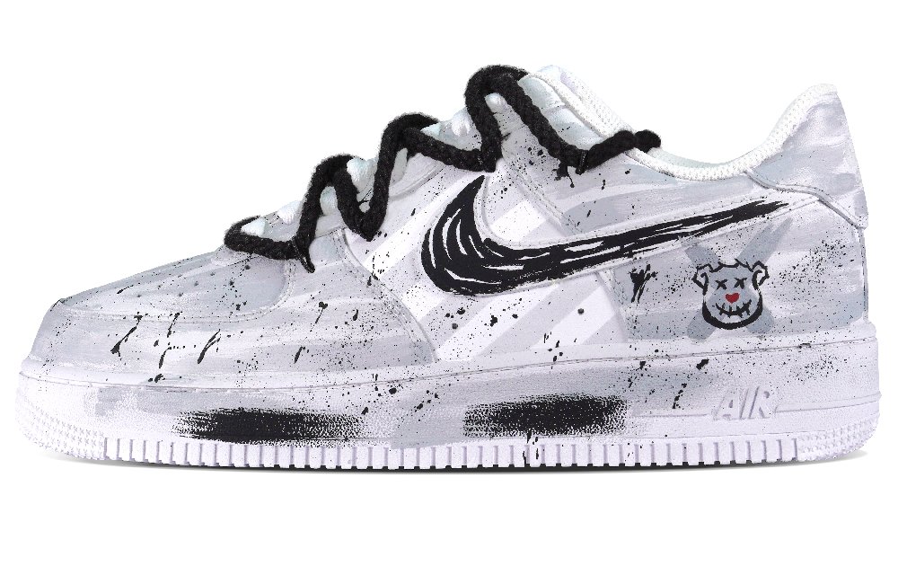 Nike Air Force 1 Anti-Slip And Wear-Resistant Balance Coverage Low-Top Skateboard Shoes Men's Gray