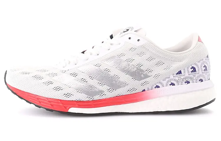 Adidas Adizero Boston 9 White Scarlet