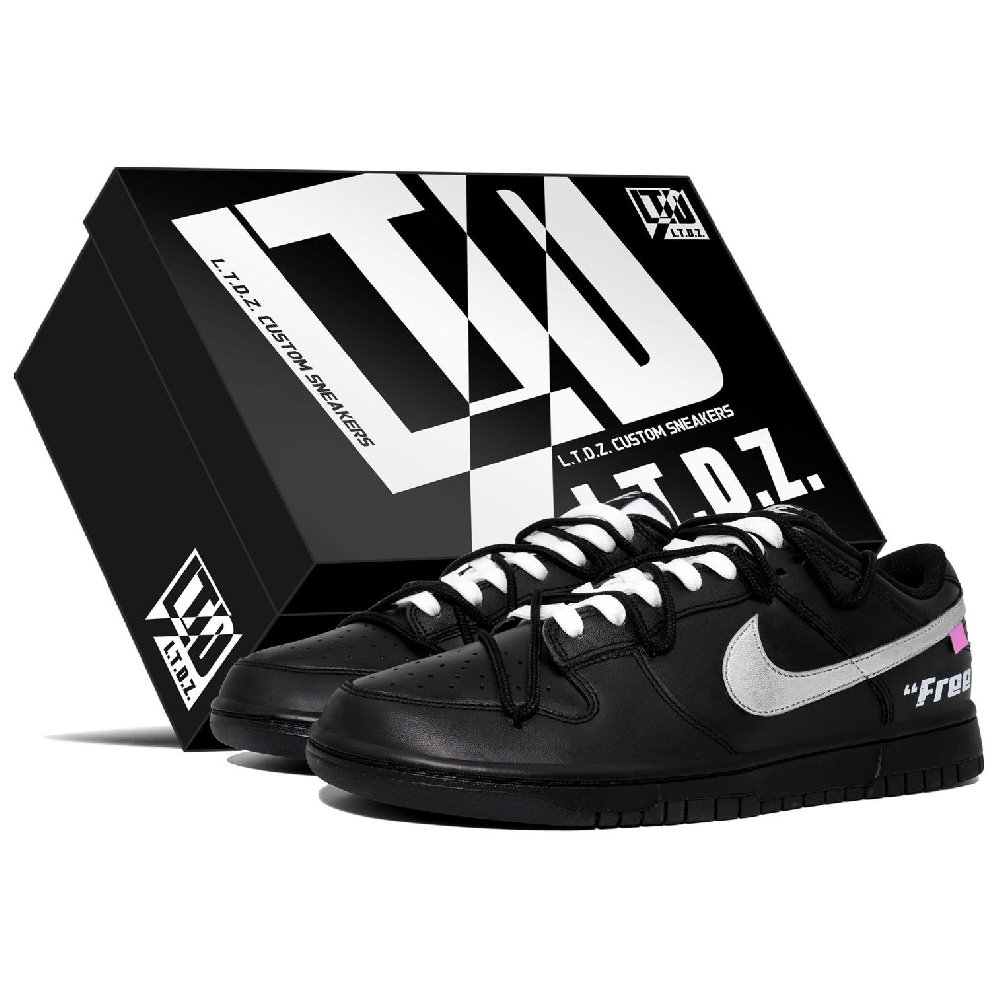 Nike Dunk Low LTDZ Freedom Night, Box Low Top Skateboard Shoes GS Black White