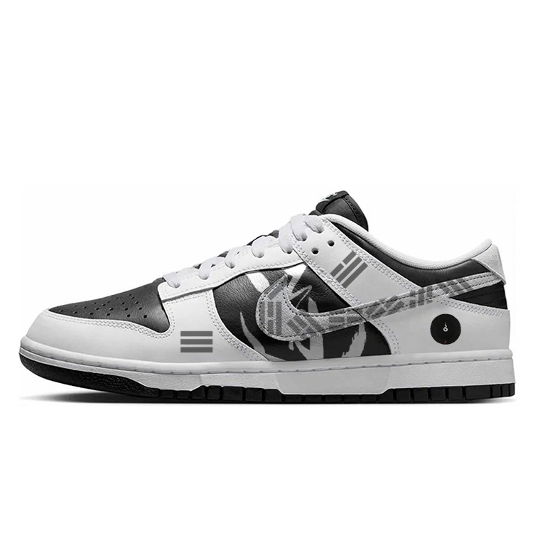 Nike Dunk Reverse Panda 2.0 Anti Slip Wear Resistant Low Top Skateboard Shoes Men's Black