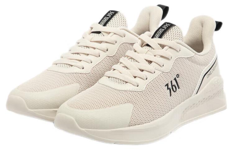 361° Breathable And Wear-resistant Low-Top Sports Casual Shoes Men's Beige Black