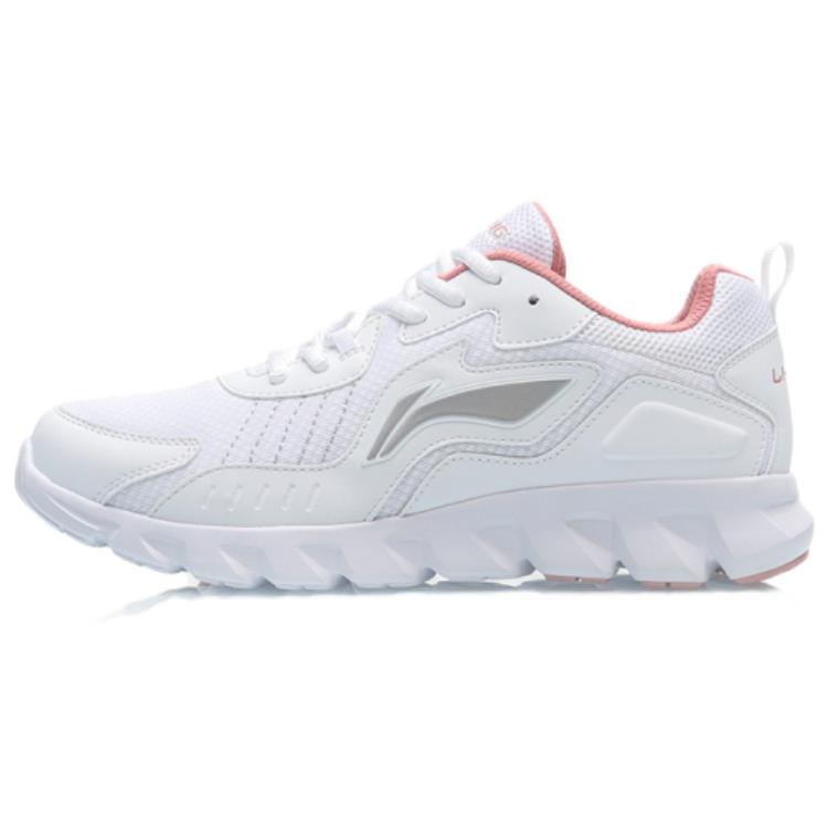 LiNing Shock Absorbers Slip Resistant Abrasion Resistant Low top Casual Running Shoes Women's White