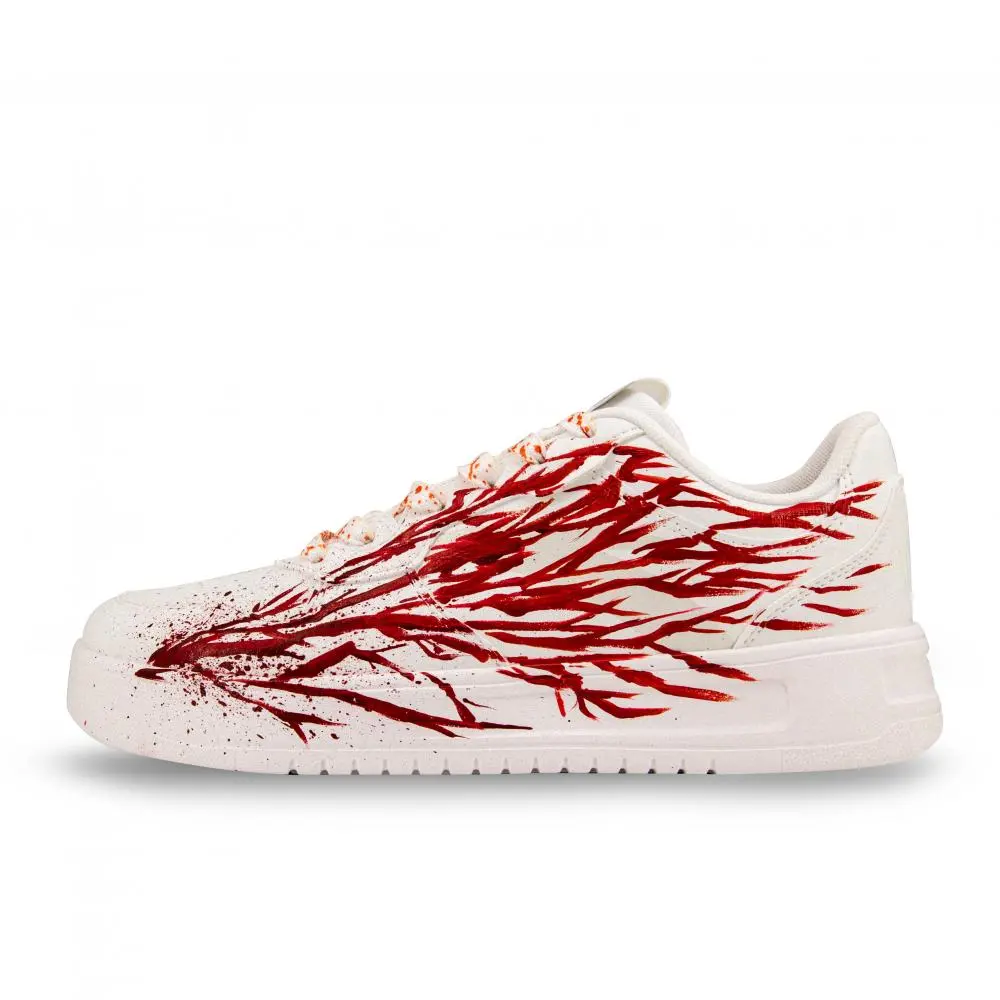 Anta Slip Resistant Shock Absorbers Lightweight Low top Skateboard Shoes Unisex Red