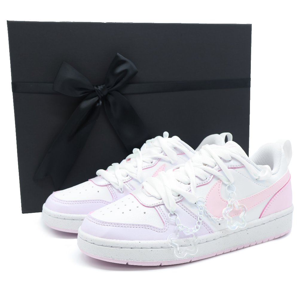 Nike Court Borough Low Low-Top Skateboard Shoes Women's Pink