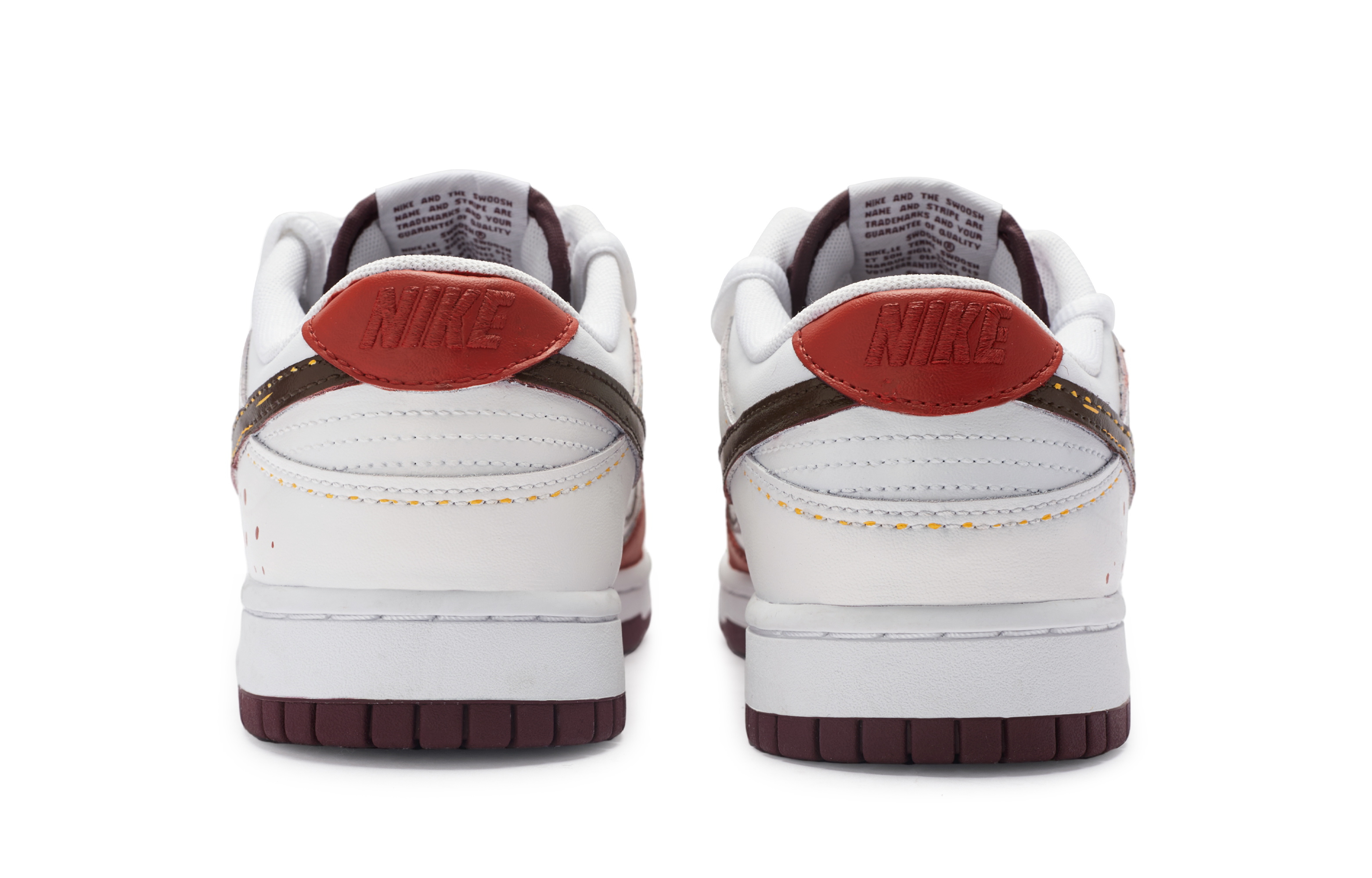 Nike Dunk Low 811 Production Hot Red Wine Slip-Resistant Cushioning Low-Top Skateboard Shoes Men's Red White Brown купить в интернет-магазине Yoocart с быстрой доставкой по России.