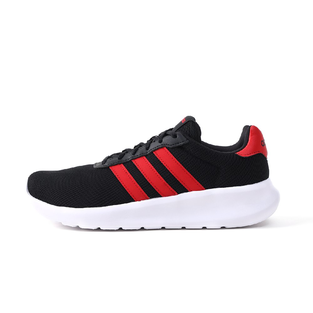 Adidas LITE RACER 3.0 Breathable And Lightweight Low Top Casual Running Shoes Men's Black Red