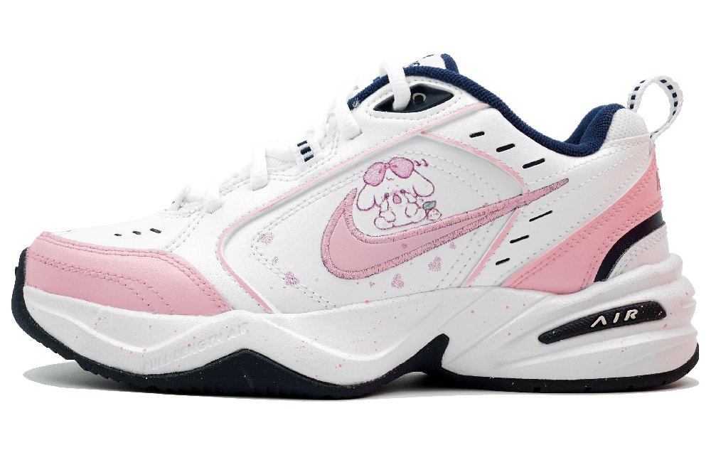 Nike Air Monarch 4 Kaleidoscope White Navy Low Top Chunky Sneakers Unisex White Pink