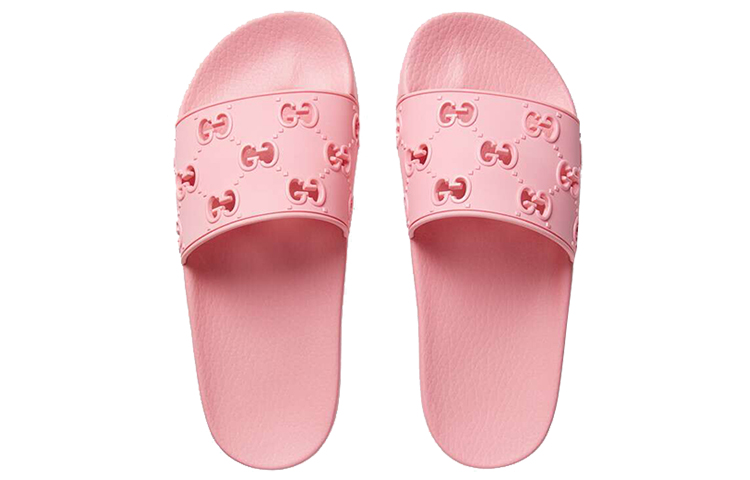 GUCCI Slide Pink Rubber Women's