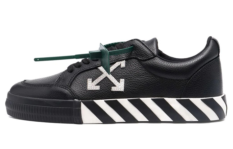 OFF WHITE Vulc Low Leather Black White SS22
