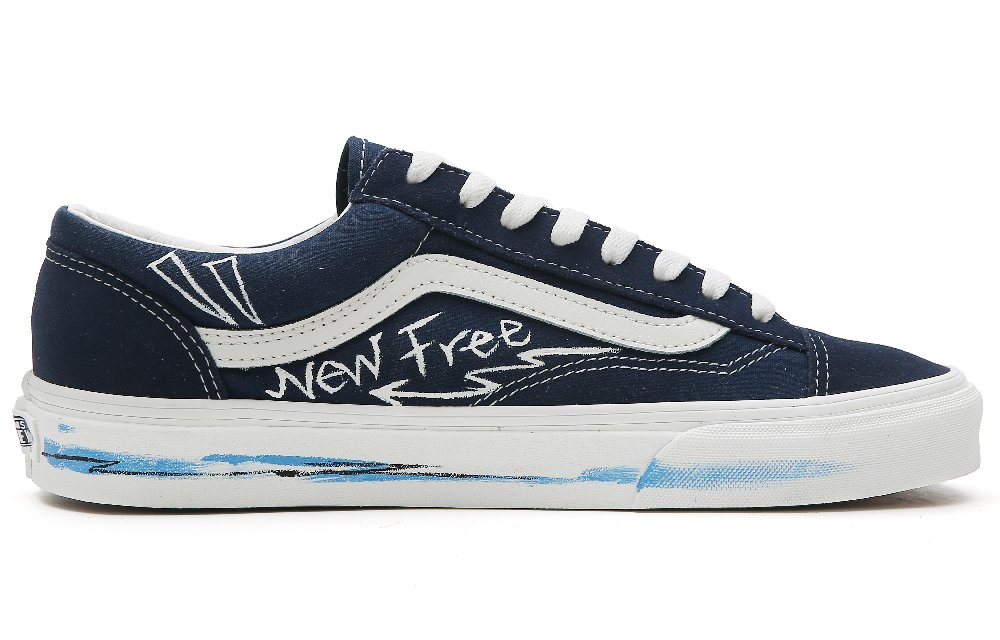 Vans Style 36 Lightweight And Breathable Low-Top Skateboard Shoes Unisex Blue White