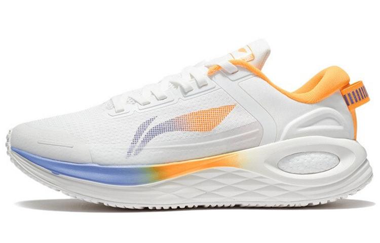 LINING Furious Rider 6.0 Essential Running Shoes Men Low Top Mist White/Fluorescent Mango Orange