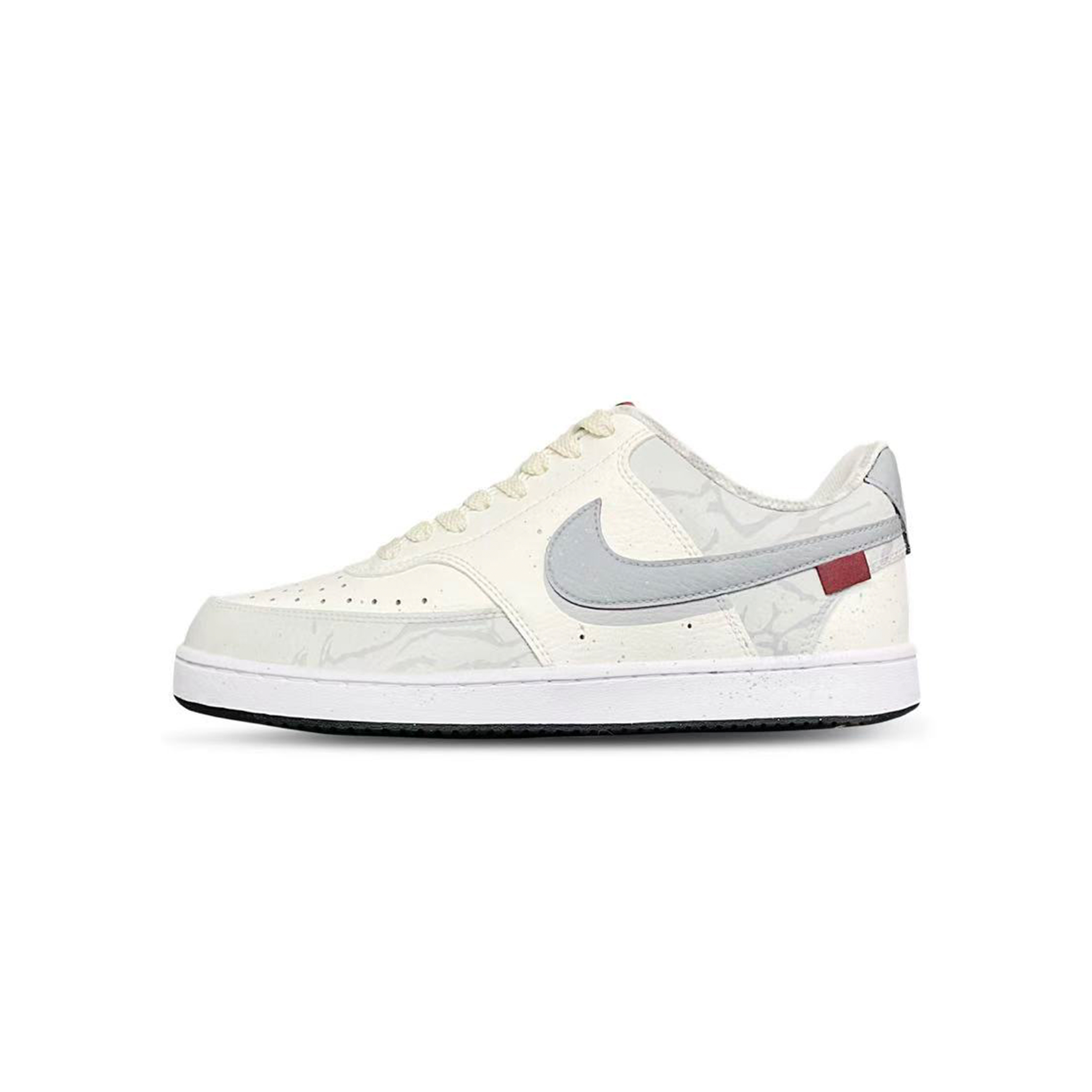 Nike Court Vision 1 Tower Rabbit Coexistence Cushioning, Wear Resistant Low top Skateboard Shoes Men's Gray White