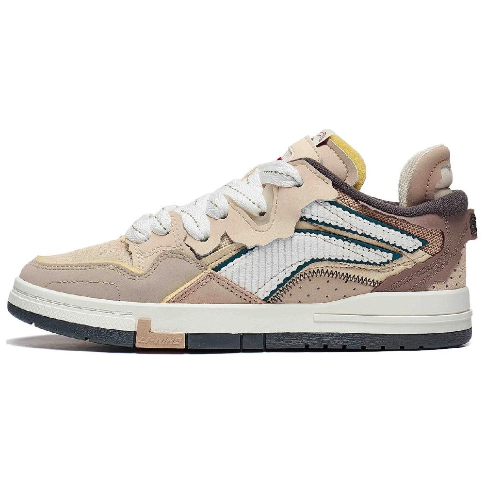 LiNing Wei Wu PRO PRO Wear-resistant And Lightweight Low-Top Skateboard Shoes Women's Beige Umber