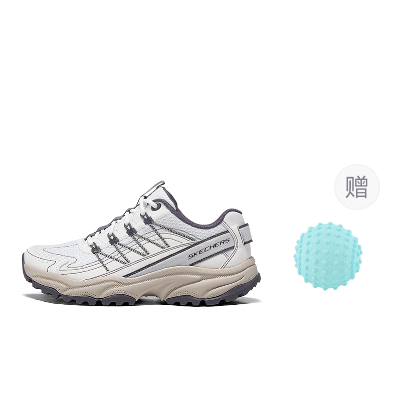 Skechers OUTDOOR WOMENS Abrasion Resistant Rebound Lightweight Low Top Hiking Shoes Women's White Gray купить в интернет-магазине Yoocart с быстрой доставкой по России.