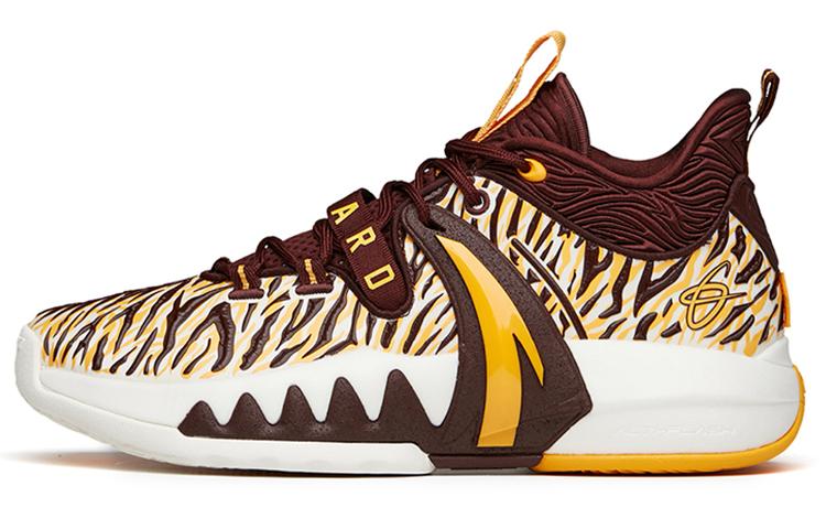 Anta GH2 Gordon Hayward 2nd Generation Cushioning Anti-Slip And Wear-Resistant Mid-Top Basketball Shoes Brown Yellow