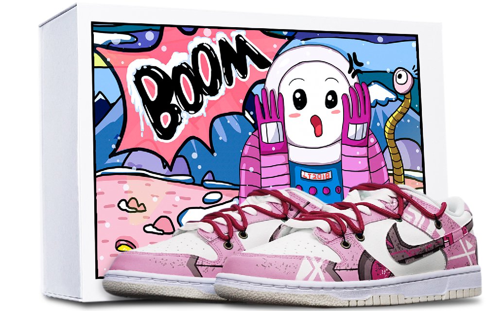 Nike Dunk Low Retro High Top Skateboard Shoes Men's Red White