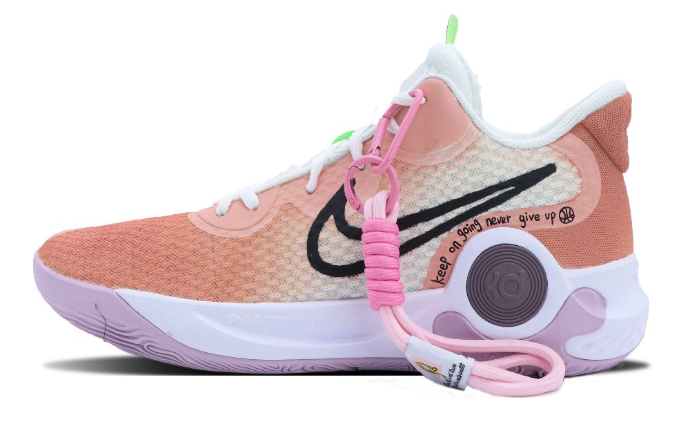 Nike KD Trey 5 IX Cushioning, Slip Resistant, And Abrasion Resistant Mid Top Vintage Basketball Shoes Unisex Pink
