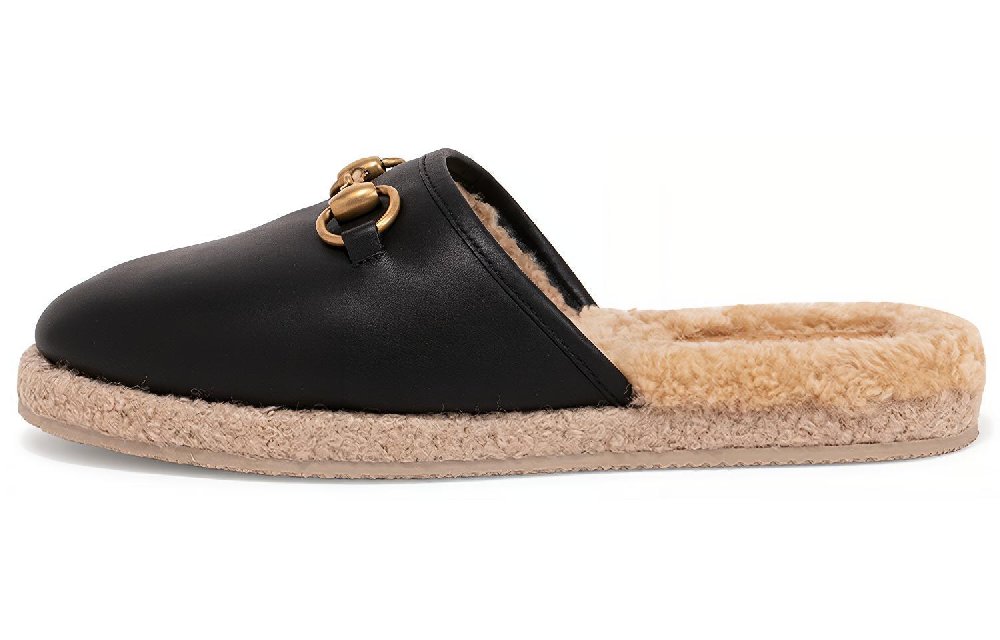 GUCCI Horsebit Closed Toe Slippers Women's