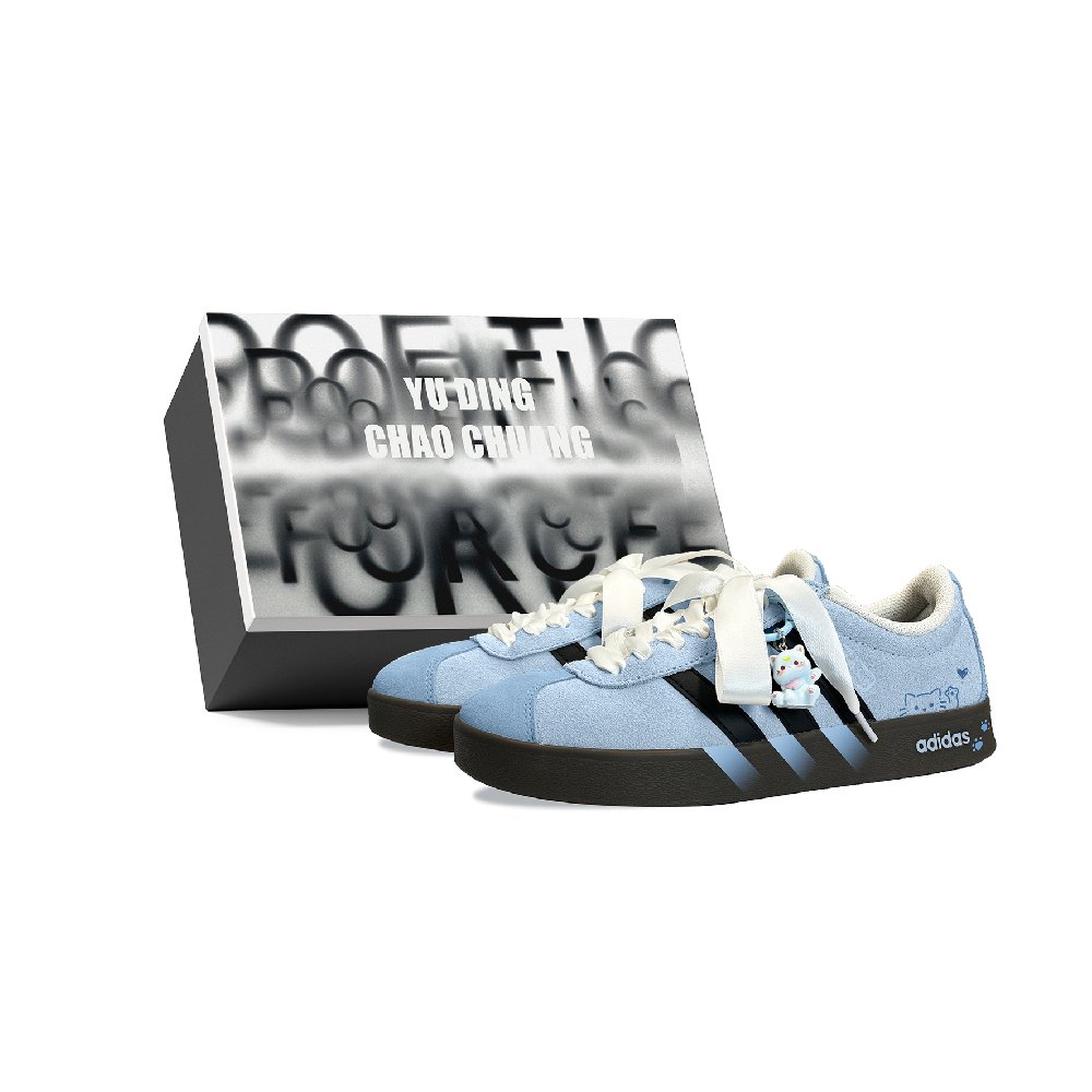 Adidas Neo VL Court 2.0 YDCC Milk Blue Cat Paw, Box Cushioning, Wear Resistant Low Top Skateboard Shoes Unisex Blue