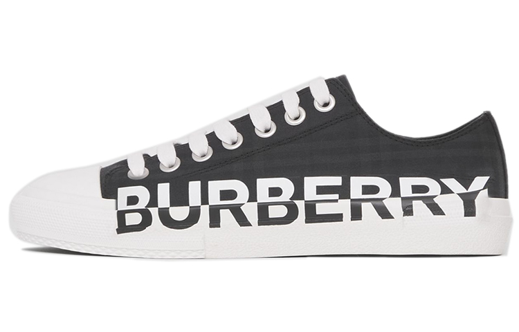 Burberry Low Top Stylish Skateboarding Shoes Women's Dark Charcoal Gray