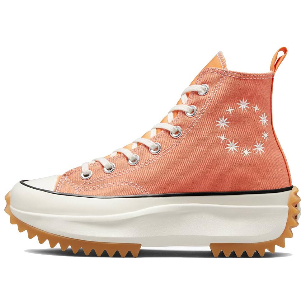 Converse Run Star Hike Mid Top Canvas Shoes Women's Orange