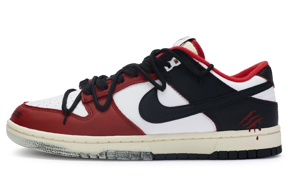 Nike Dunk 811 Manufacture Rose Killer Low-Top Skateboard Shoes Men's Black White Red