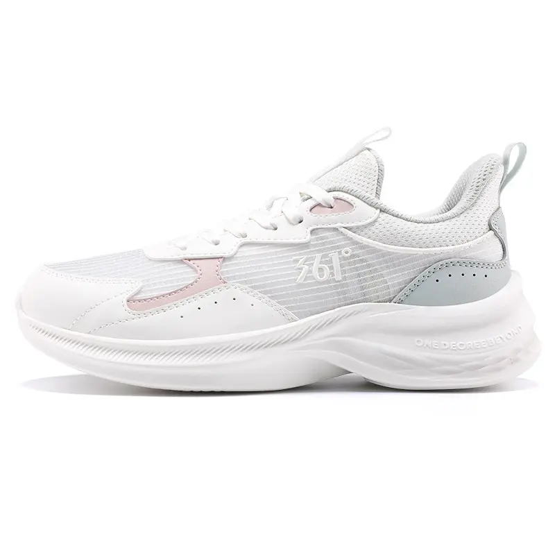 361° Anti Slip Wear Resistant Low Top Casual Sprint Running Shoes Women's White Gray Green купить в интернет-магазине Yoocart с быстрой доставкой по России.