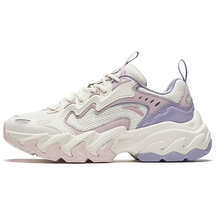 Anta Anti-Slip Wear-Resistant Low-Top Casual Shoes Women's White Pink Purple