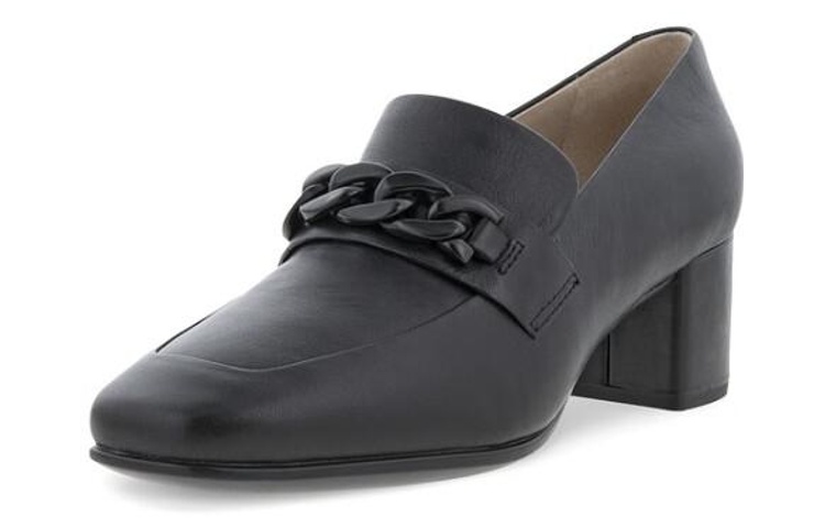 Ecco Sculpted 35 Square Toe Chunky Heel High Heels 5cm Women's Black