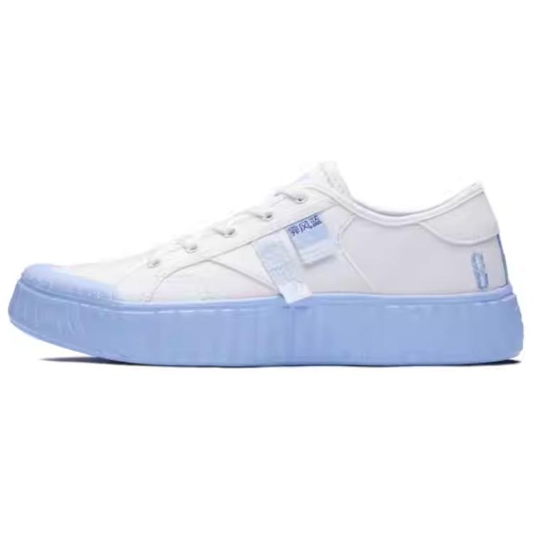 361° Slip-Resistant Cushioning Low-Top Skateboard Shoes Women's White Blue