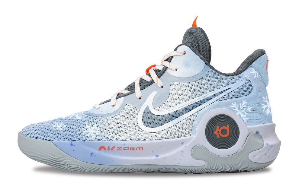 Nike KD Trey 5 IX Cushioning Wear-Resistant Impact-Resistant Super-Light Mid-Top Basketball Shoes Unisex Sky Blue